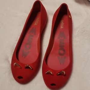 Melissa ultragirl cat flats in red